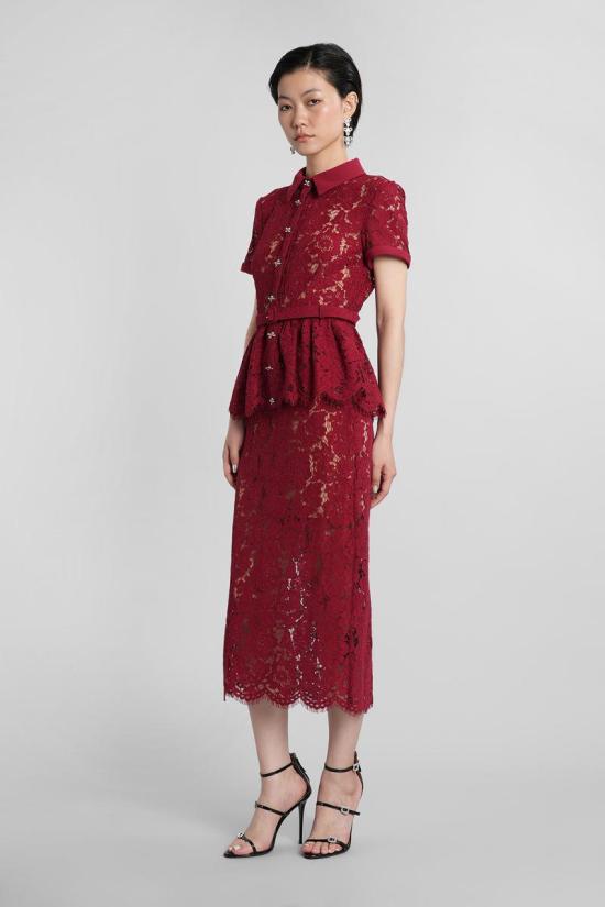 25FW 셀프 포트레이트 원피스 422938 PF25 006MB Red - SELF PORTRAIT