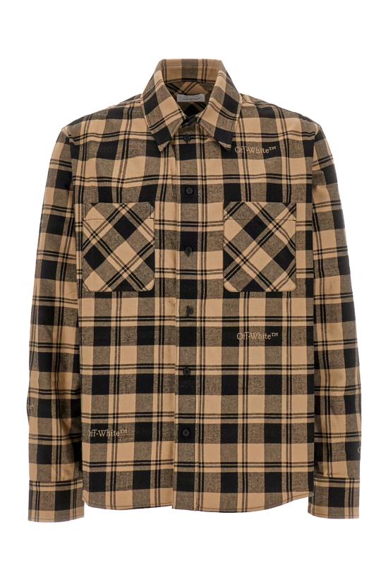  오프화이트 긴팔 셔츠 OMGE030F23FAB001 1900 BEIGEBLAC