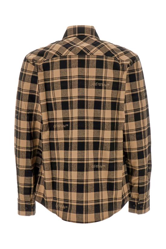  오프화이트 긴팔 셔츠 OMGE030F23FAB001 1900 BEIGEBLAC - OFF WHITE