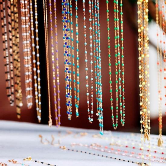  지지 끌로조 목걸이/팬던트 지지 클로조 17.7인치 클래식 지지 네크리스 라피스/옐로우 골드 - GIGI CLOZEAU