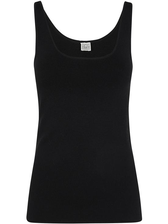 25SS 토템 민소매 티셔츠 252 WRT0504 YA0187 001 BLACK - TOTEME