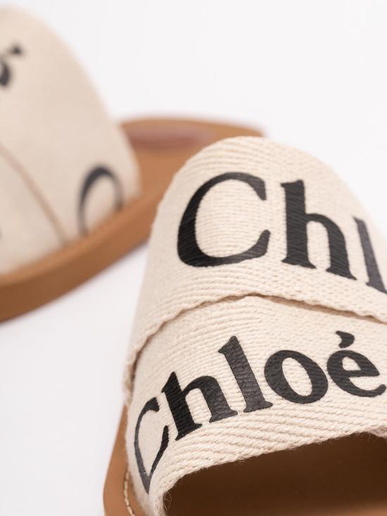 26SS 끌로에 우디 플랫 뮬 CHC22U188Z3101 White - CHLOE
