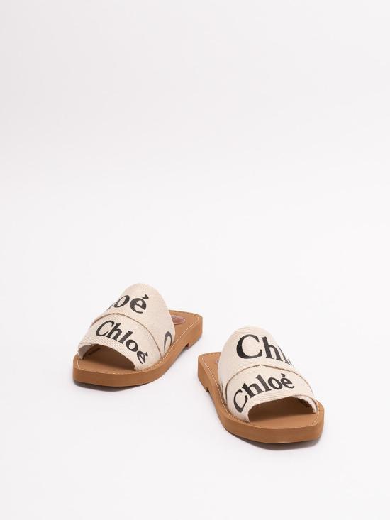 26SS 끌로에 우디 플랫 뮬 CHC22U188Z3101 White - CHLOE