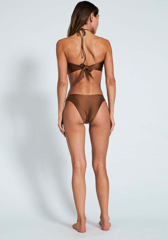  데본 윈저 비키니 수영복 캠든 바텀 시나몬 새틴 - DEVON WINDSOR