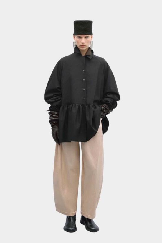  코데라 스트레이트 팬츠 새틴 커브 팬츠 피치 - CORDERA