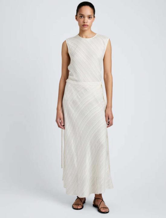  프로엔자슐러 롱 스커트 프로엔자 스쿨러 카이아 스커트 초크/블랙 - PROENZA SCHOULER