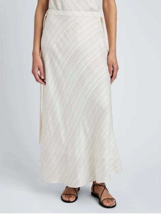  프로엔자슐러 롱 스커트 프로엔자 스쿨러 카이아 스커트 초크/블랙 - PROENZA SCHOULER