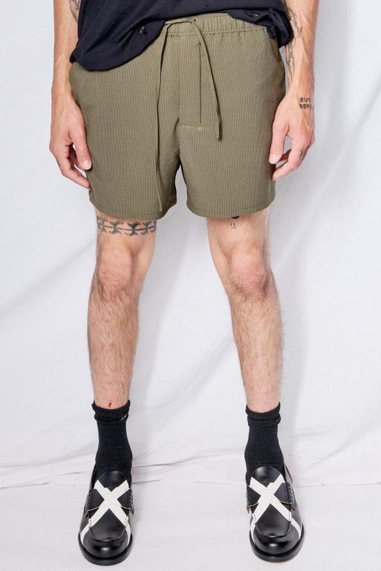  어셈블리 뉴욕 숏팬츠 어셈블리 그린 시어서커 캠프 숏