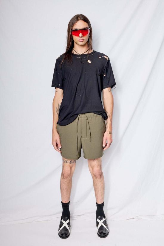  어셈블리 뉴욕 숏팬츠 어셈블리 그린 시어서커 캠프 숏 - ASSEMBLY NEW YORK