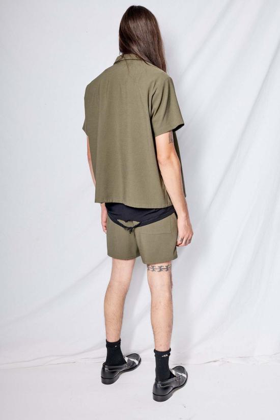  어셈블리 뉴욕 숏팬츠 어셈블리 그린 시어서커 캠프 숏 - ASSEMBLY NEW YORK