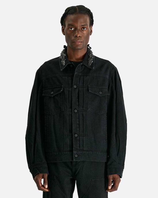  시몬로샤 데님 자켓 시몬 로샤 퍼프 슬리브 데님 재킷