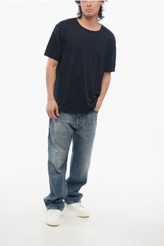  알라누이 반팔 티셔츠 LMHW002R24KNI001 4600 Blue - ALANUI