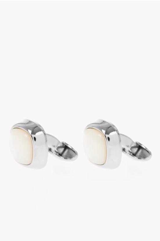  꼬르넬리아니 커프스 링크/타이 홀더 91TG90 3120569 014 White