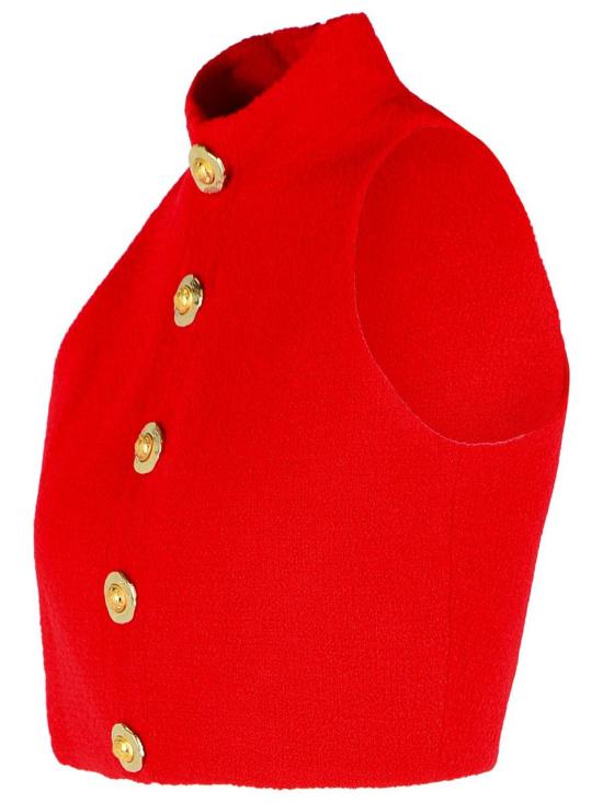 25FW 발망 민소매 티셔츠 FF1AB496WD033AC RED - BALMAIN