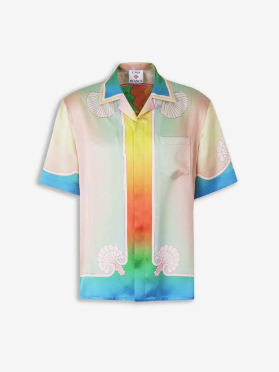 25FW Casablanca Silk Shirts Re-Edit 반팔 셔츠 MPF25SH003 09SATIN LUCID DREAMS Multicolor