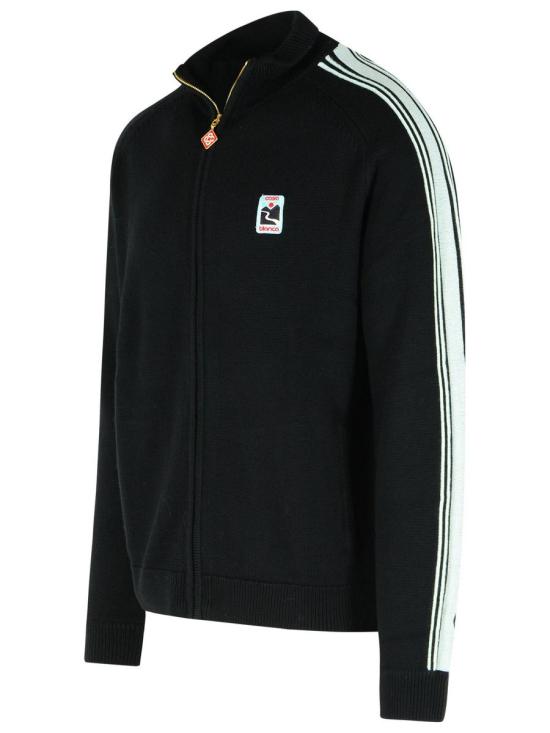 25FW 카사블랑카 집업 니트 MPF25 KW 1003 01BLACK Black - CASABLANCA