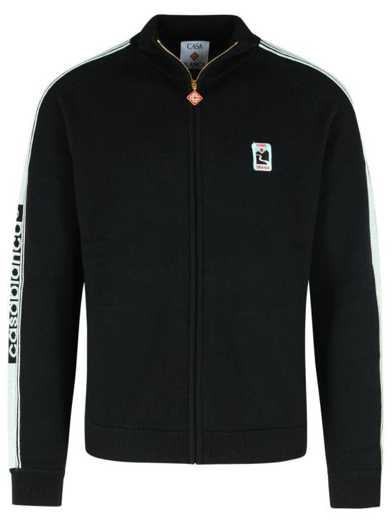 25FW 카사블랑카 집업 니트 MPF25 KW 1003 01BLACK Black