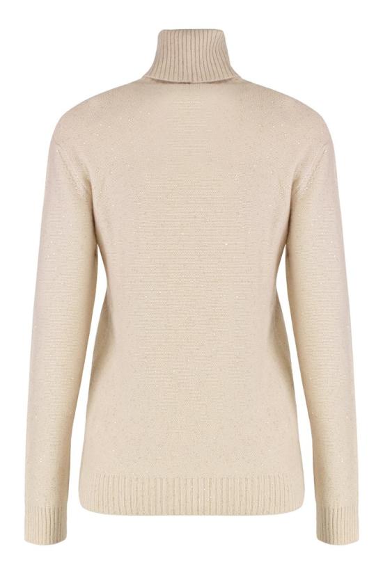 25FW 파비아나 필리피 울 실크 스팽글 스웨터  MAD215F066D296 0158 Beige - FABIANA FILIPPI