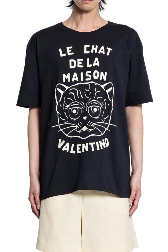 25FW 발렌티노 가라바니 반팔 티셔츠 7V3MG16PB32 9RA Black