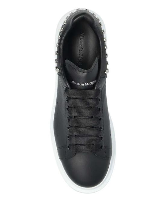 25FW 알렉산더 맥퀸 스터드 레더 스니커즈 837460WIAGM1067 Black - ALEXANDER MCQUEEN