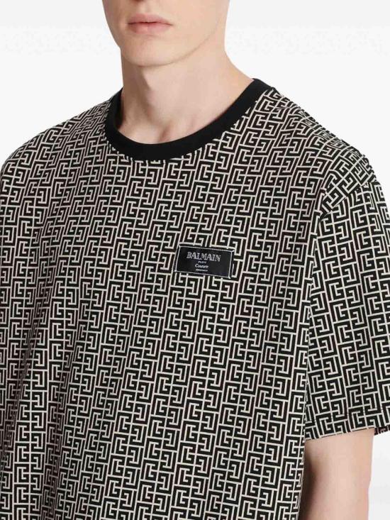 25FW 발망 반팔 티셔츠 FH1EG000BC90GFE Black - BALMAIN