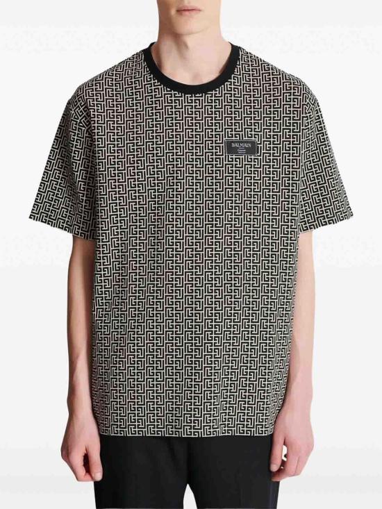 25FW 발망 반팔 티셔츠 FH1EG000BC90GFE Black - BALMAIN