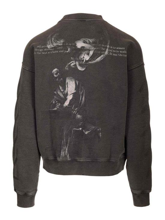  오프화이트 긴팔 티셔츠 OMBA054C99FLE0091077 Black - OFF WHITE