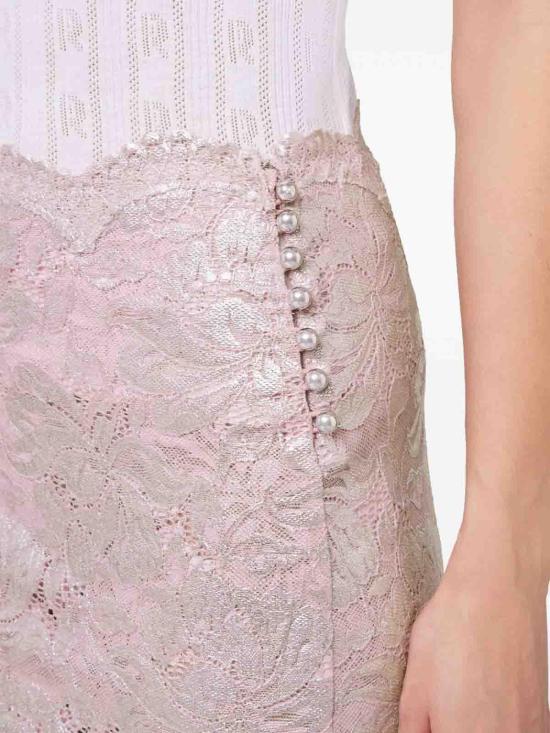 25SS 파코라반 미디 스커트 25EJJU598PA0244M959 Silver - PACO RABANNE