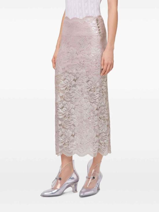 25SS 파코라반 미디 스커트 25EJJU598PA0244M959 Silver - PACO RABANNE