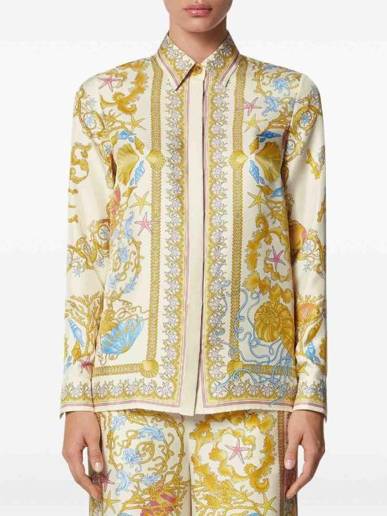  베르사체 셔츠 10013601A147465K640 Yellow - VERSACE