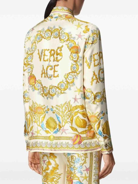  베르사체 셔츠 10013601A147465K640 Yellow - VERSACE