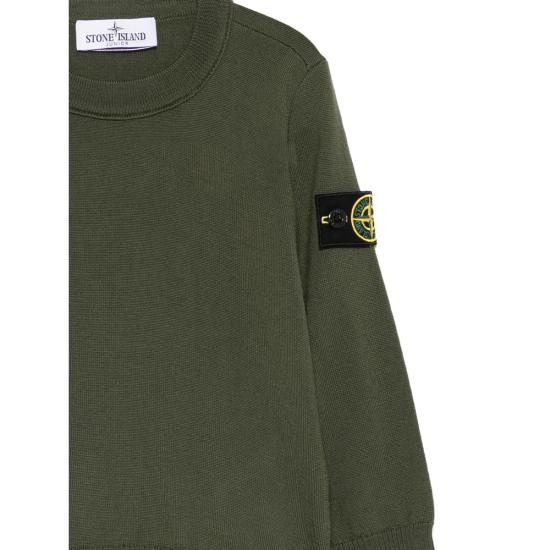 25FW [키즈] 스톤 아일랜드 니트/스웻셔츠 165100009 S0C04 V0054 GREEN - STONE ISLAND