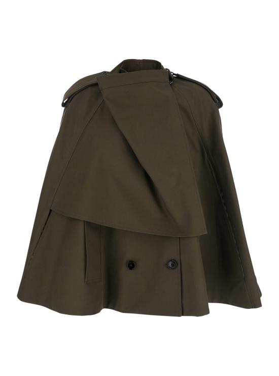 25FW 버버리 본딩 코튼 트렌치 케이프  8113209C1764 Green
