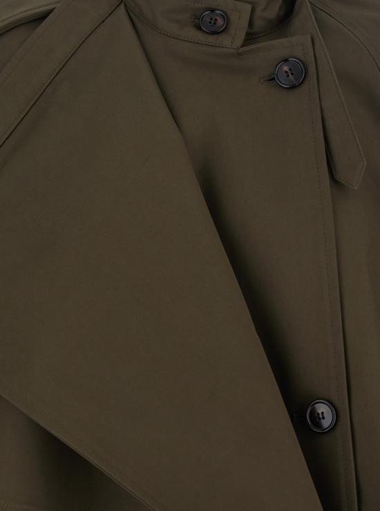 25FW 버버리 본딩 코튼 트렌치 케이프  8113209C1764 Green - BURBERRY