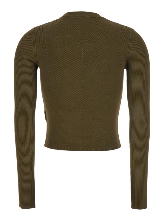 25FW 디젤 M-발라리 오발 D 립 니트 비스코스 블렌드 탑 A153280DLAX5FP Green - DIESEL