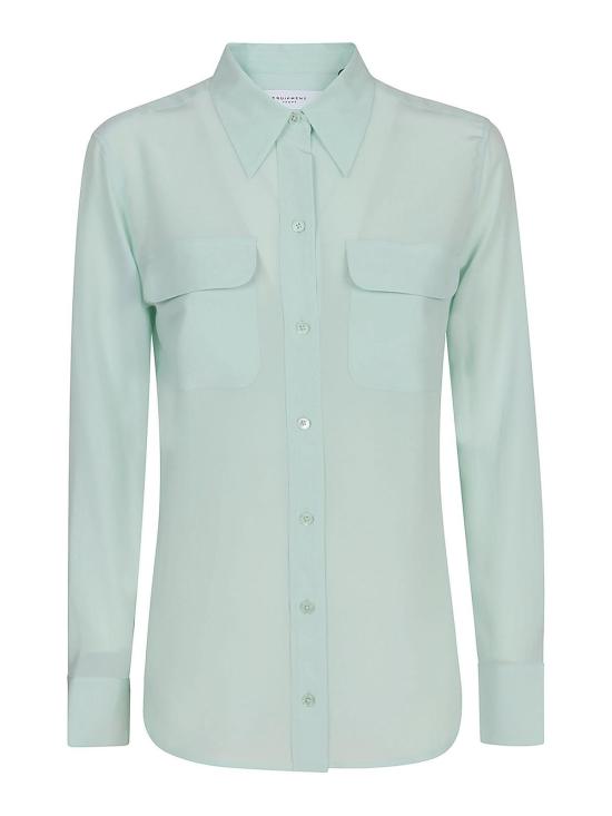 26SS 이큅먼트 셔츠 Q23E231MISTYJADE Green