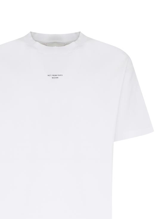 25FW 드롤드무슈 반팔 티셔츠 PERMTS202CO002 OPW White - DROLE DE MONSIEUR