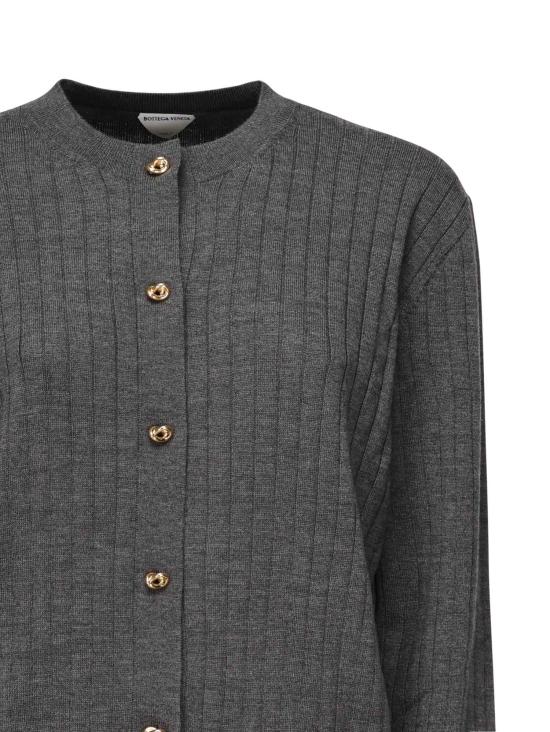 25FW 보테가베네타 가디건 835337 V5L701370 Grey - BOTTEGA VENETA