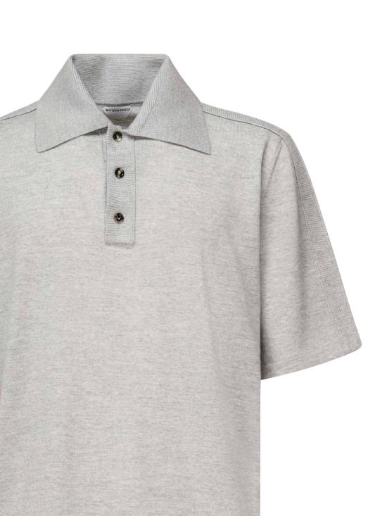 25FW 보테가베네타 폴로 티셔츠 835307 V5L608531 Grey - BOTTEGA VENETA