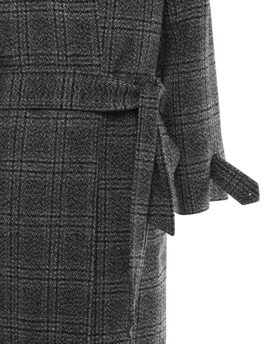 25FW 발렌시아가 원 레이어 레글런 코트 838934 TSU201269 Black grey - BALENCIAGA