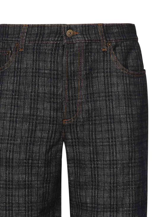 25FW 버버리 루즈 체크 데님 진 8110647 A5924 Blue - BURBERRY