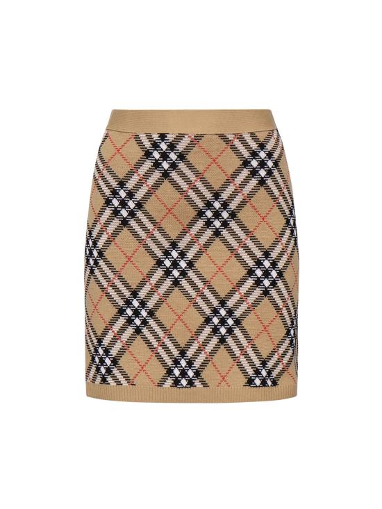 25FW 버버리 체크 울 스커트 8110604 C1309 SAND
