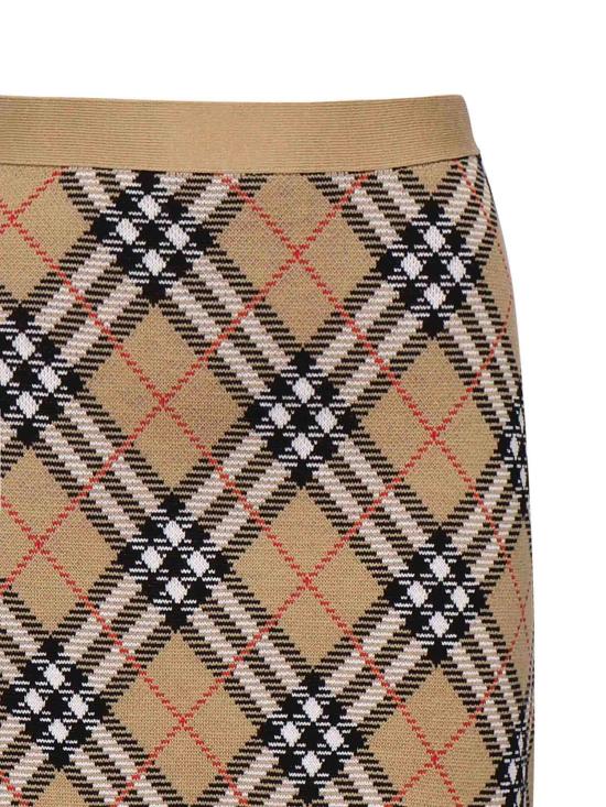 25FW 버버리 체크 울 스커트 8110604 C1309 SAND - BURBERRY