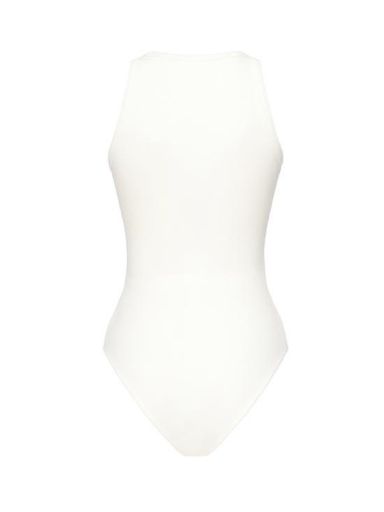 25FW 알라이아 바디수트 티셔츠 AA9B0382J085B 020 White - ALAIA