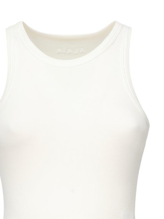 25FW 알라이아 바디수트 티셔츠 AA9B0382J085B 020 White - ALAIA