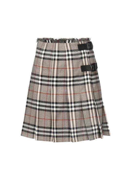 25FW 버버리 자수 울 스커트 8113042 C3142 Beige