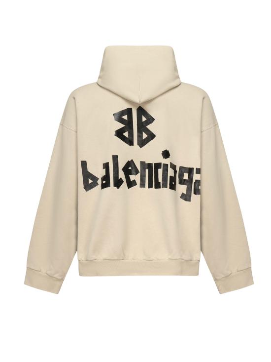 25FW 발렌시아가 테이프 포켓 후디 744441 TSV869501 Beige - BALENCIAGA