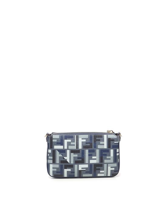 26SS 펜디 FF 패브릭 체인 바게트 파우치 8BS073 AV1YF1LAZ Blue - FENDI