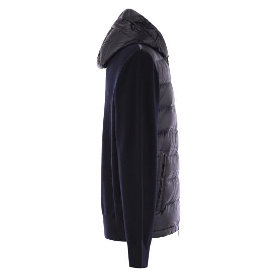 25FW 몽클레어 숏패딩 울 집업 후드  K20919B00006 BLUE - MONCLER