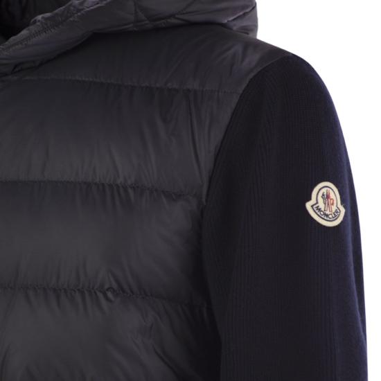25FW 몽클레어 숏패딩 울 집업 후드  K20919B00006 BLUE - MONCLER